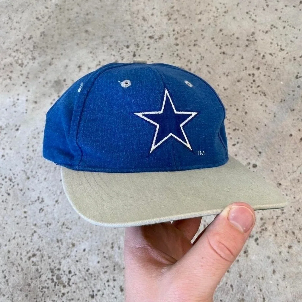 Vintage NFL Dallas Cowboys‎ Blue Denim Eastport SnapBack Hat